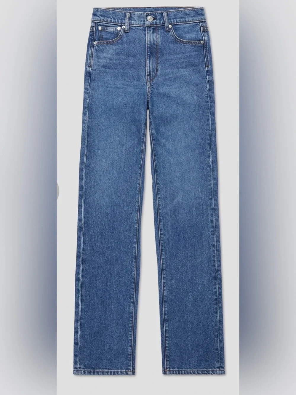 AYR The Lala Jeans Straight Leg True Story Medium Wash Womens 29S Minimalist